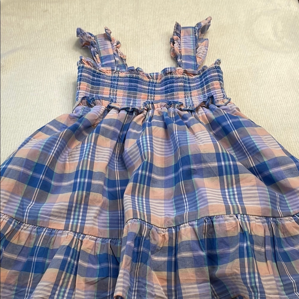 Janie and Jack Blue and Pink Plaid Dress